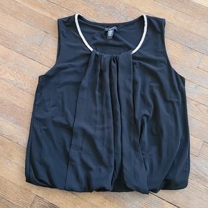 Alfani Sleeveless Blouson Top Black w/Bling XL